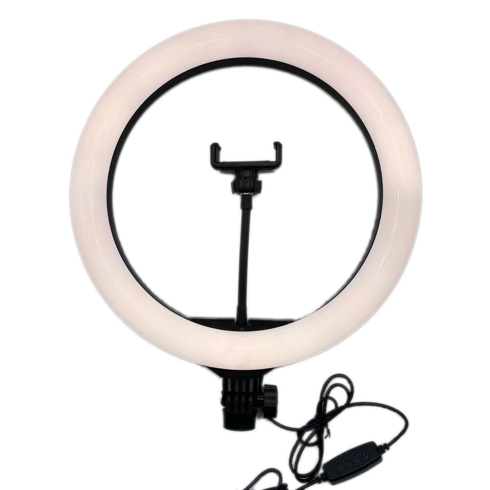 Photography LED Selfie Ring Light 26CM Dimmable Camera Phone Ring Lamp 10inch With Table Tripods For Makeup Video Live Studio