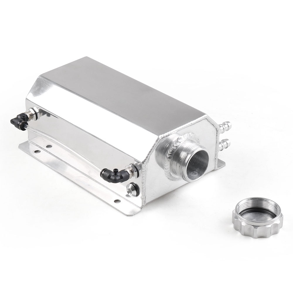 2L Universal Engine Oil Fuel Gas Catch Can Breather Tank Bottle Coolant Radiator Overflow Tank