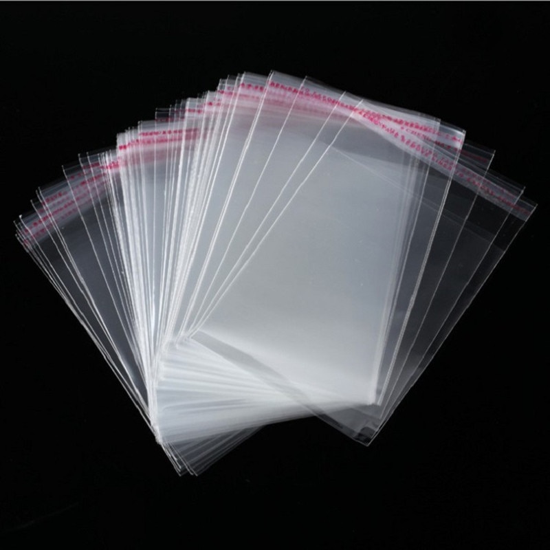 100 einzelhandel verpackung taschen mit hängen löcher, transparent selbst-Klebstoff versiegelt kunststoff lagerung taschen Geburtstag tasche