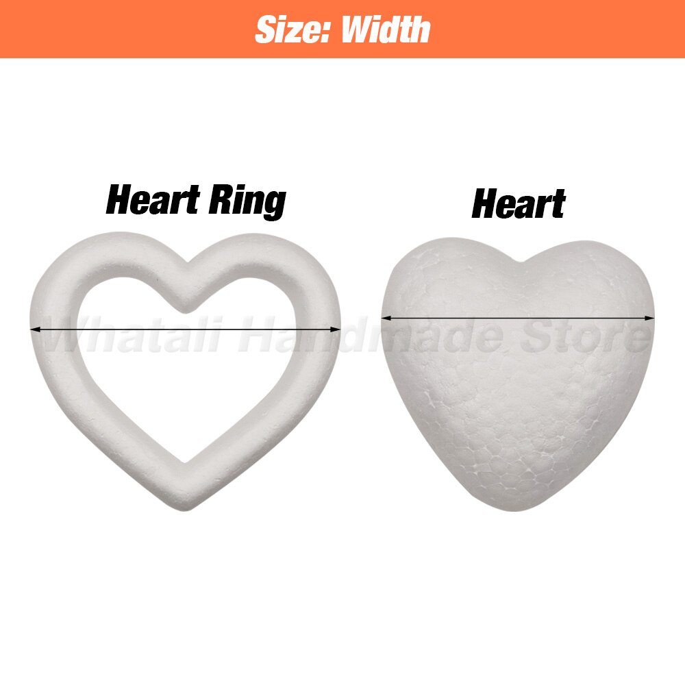 Polystyrene Styrofoam Heart Modelling Foam Hollow/Solid Heart For Party DIY Craft Decoration Supply Valentine Christmas Wedding