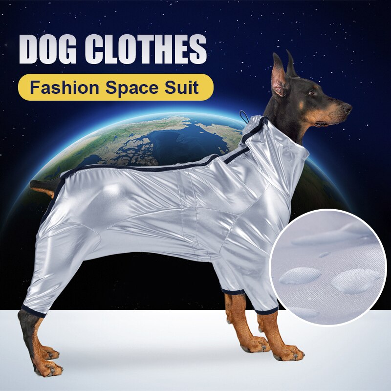 Dog Outdoor Jackets Cool Space Suit Jumpsuit Pet Dog Costumes Waterproof Raincoat Medium Large Dog Outfit Pet Supplie