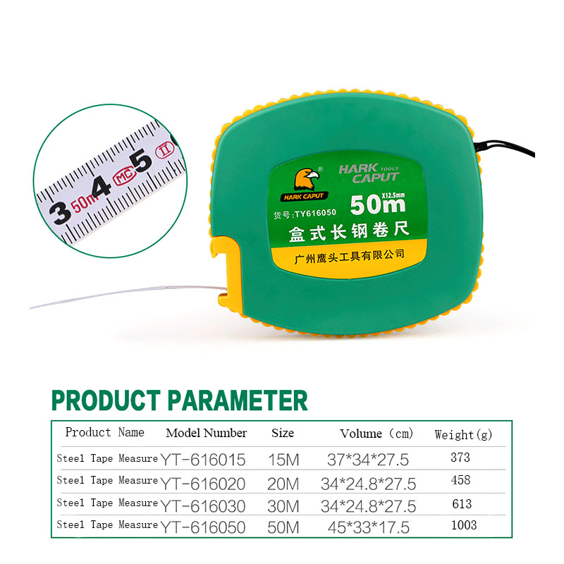 Tape Measure 15m/20m/30m/50m Metric Steel Meter Retractable Stadiometer Measuring Ruler