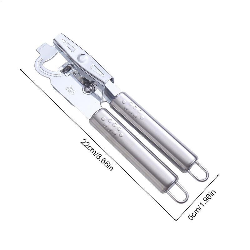 Handgehaltener Dosenöffner, Deckelöffner aus Edelstahl, ergonomische Griffe, Küchenhelfer, solider, rostfreier oberer Entferner für Senioren