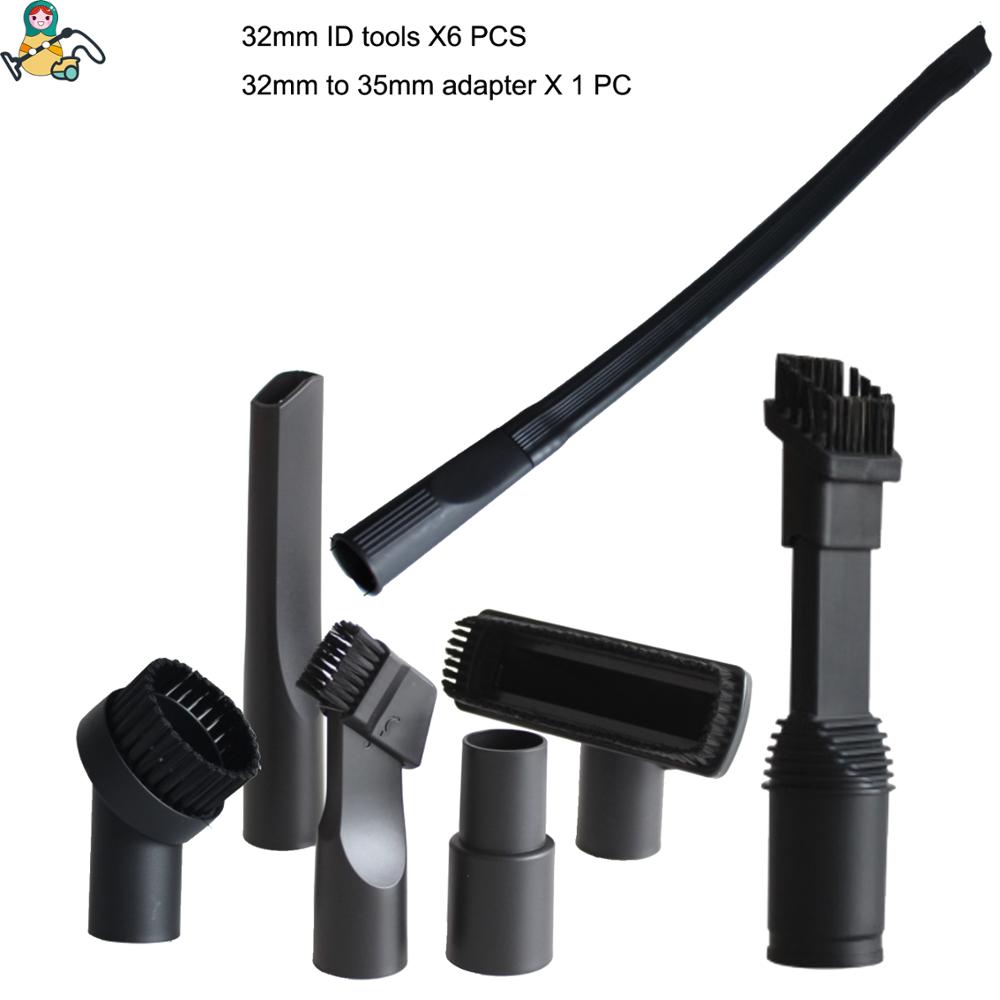 Universal dyse sprække værktøj vedhæftningssæt rengøringsbørste til karcher  ds5500 wd3 mv3 wd4 mv5 wd5 wd6 p se 5.100 reservedele: Sæt -7 stk