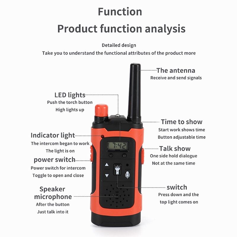 Elektronische Speelgoed Kinderen Draadloze Walkie Talkie Speelgoed 2 Pcs Ouders Kinderen Interactieve Lange Receptie Afstand Walkie Talkie