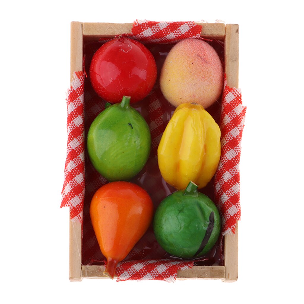 Handcrafted Magnetische Miniatur Kühlschrank Aufkleber Miniatur Obst Spielzeug 1/12 Skala