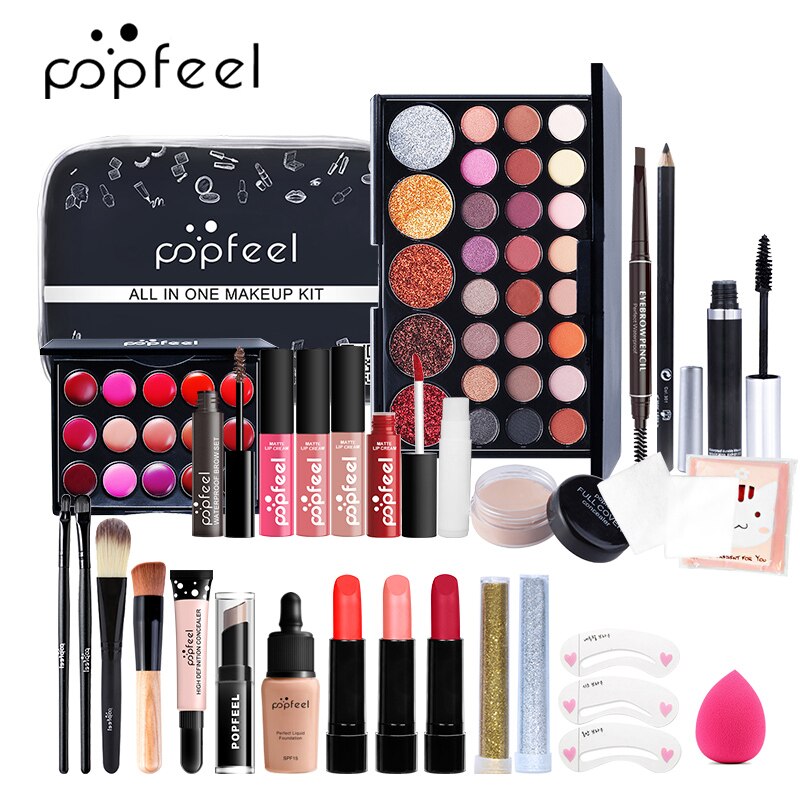 Zestaw robić makijażu cieni robić powiek kobieta początkujący student nowicjusz pełny zestaw lekki makijaż pudełko kosmetyczne połączenie pudełko