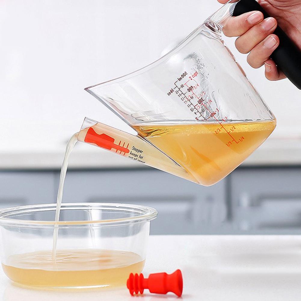 Multifunctional Good Grips With Scale Fat Gravy Separator Gravy Measuring Cup Wake-up Meat Pot Soup Collection Kitchen Tools