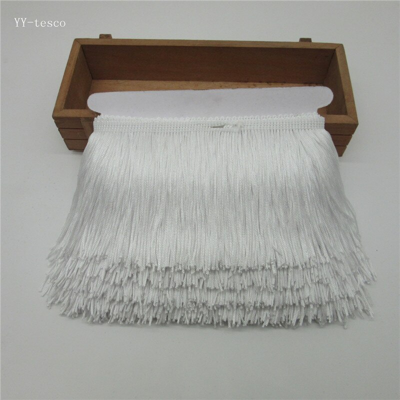 1 yards frynser kvast trimning blonde latin kjole macrame samba danse tøj blonder polyester enkelt bånd 10cm bredde