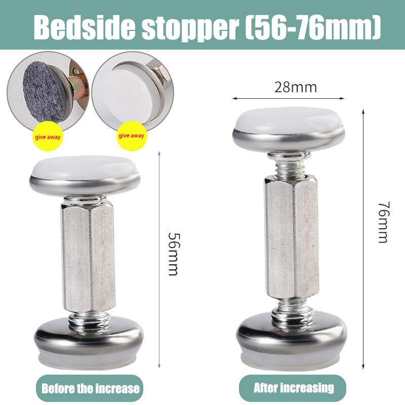 Threaded Bed Frame Bed Adjustable Anti-shake Tools Multifunction Telescopic Support Furniture Tools For Home: 56mm-76mm