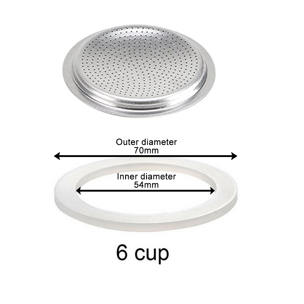 Coffee Rubber Rings Italian Moka Pot Flexible Washer Gasket Ring Coffeeware Replace For Cups Moka Pot Espresso Coffee Makers: Dark Khaki