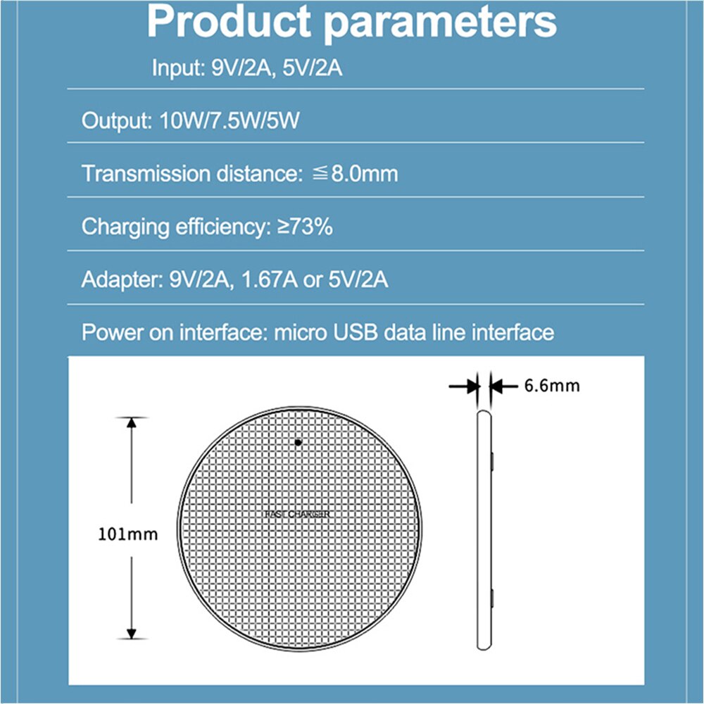 Wireless Charger for Samsung Galaxy S8 9 Note Buds QI Smart Charging - for iPhone XS XR MAX Airpods and HUAWEI Mate RS