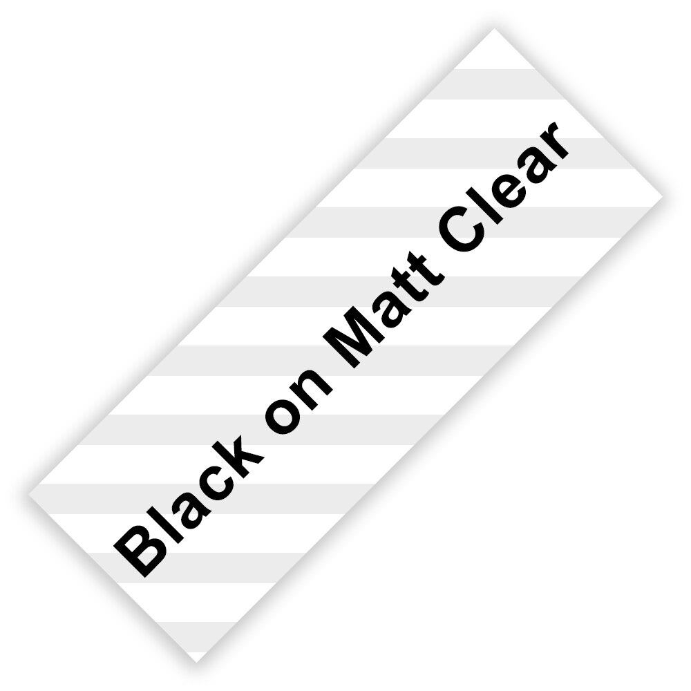 Labelwell 6mm laminowana taśma etykiet kompatybilny dla 111 211 411 511 611 711 811 911 drukarki wstążka kompatybilny dla drukarka do etykiet: Black on Matt Clear