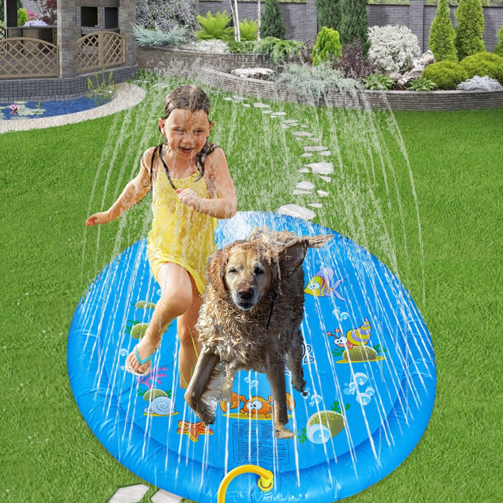 Splash Sprinkler Pad Verdikte Waden Zwembad Outdoor Splash Play Mat Sprinkler Spelen Speelgoed Voor Honden Kids Zomer Outdoor Water Games