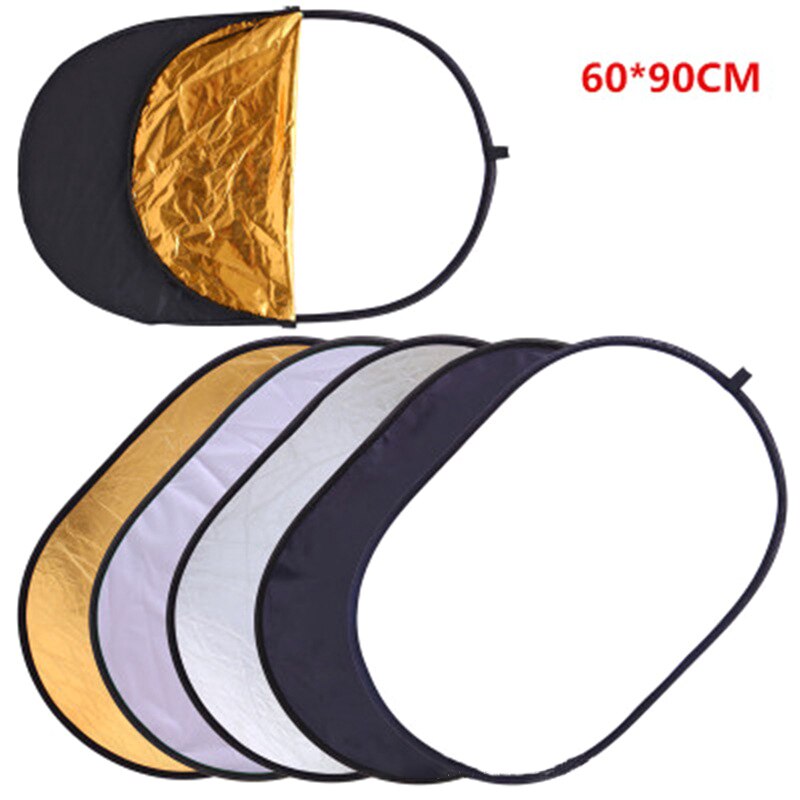 60X90Cm 5 In 1 Draagbare Inklapbare Oval Multi-Disc Licht Photo Studio Reflector Fotografia Fotografie Accessoires