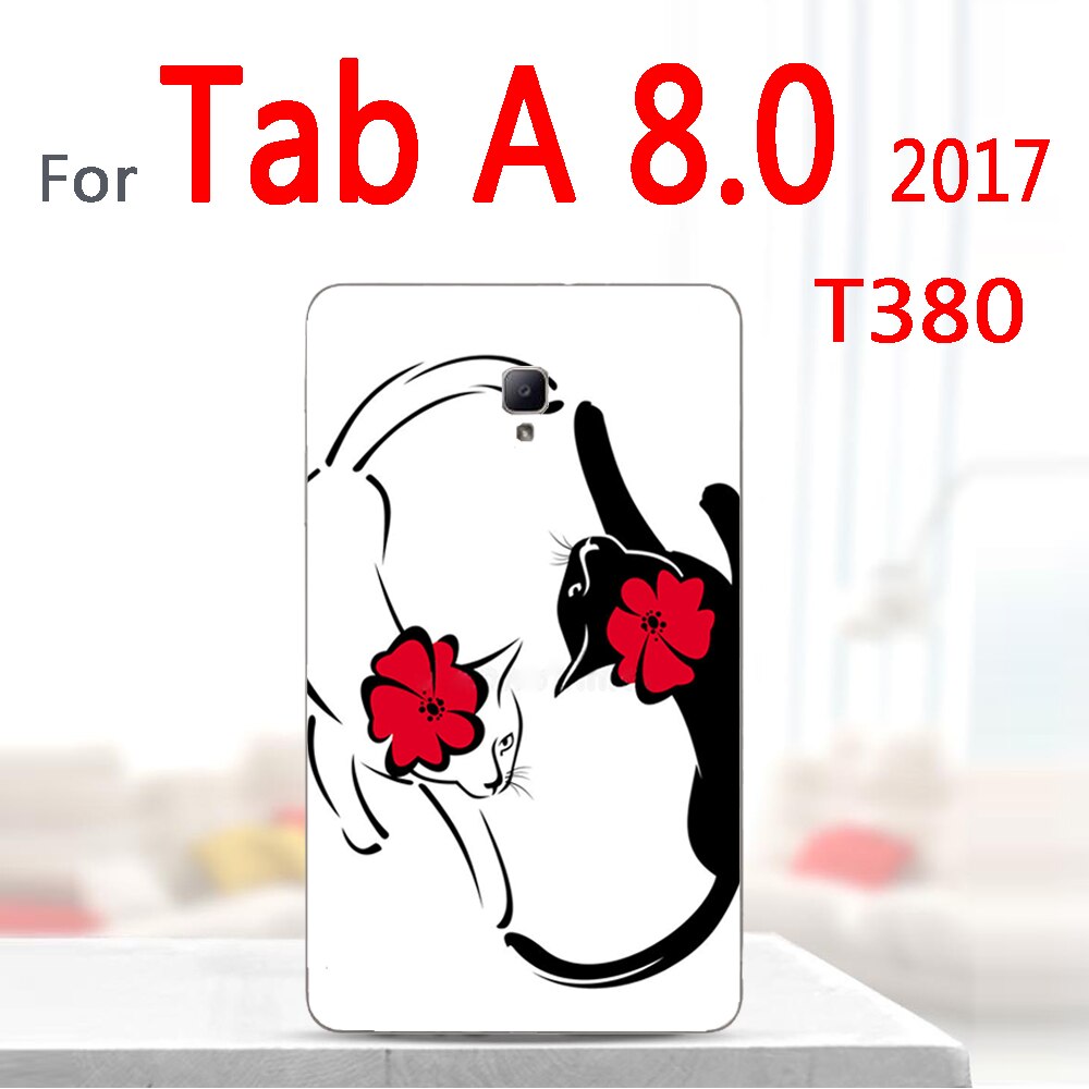 Paint Tablet Cover For Samsung Galaxy Tab S2 9.7 4G SM-T815C T815 Tab 4 10.1 SM T530 T531 SM-T530 Tab A 8.0 T380 T385 Case: T380-D12