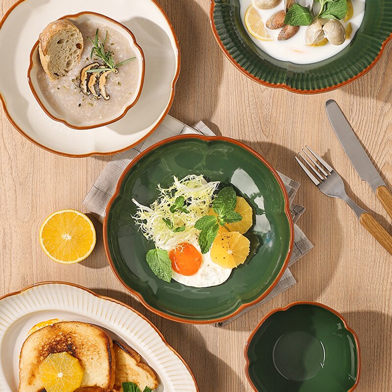 Modern Luxurious Tableware Dish Set Home High Appearance Ceramic Rice Bowl And Soup Bowl Large Fish Plates Dinner Set 1 Pcs