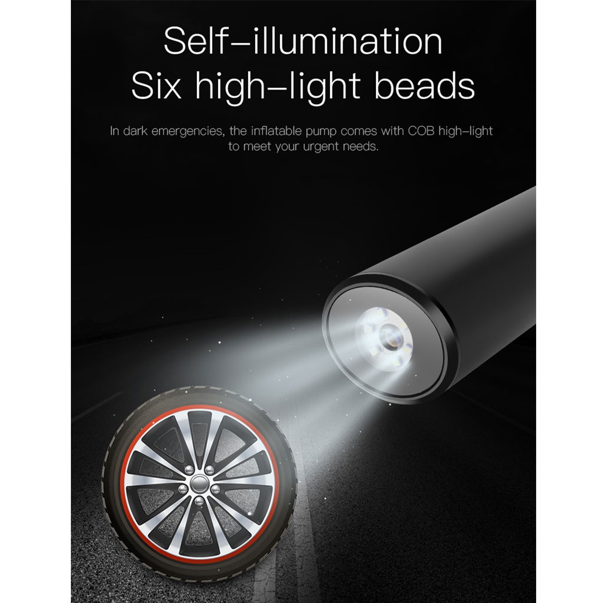 6000mAh 150PSI Car Inflatable Air Pump USB interface Cordless Air compressor Car MiniTyre Inflator motorcycle tire pump