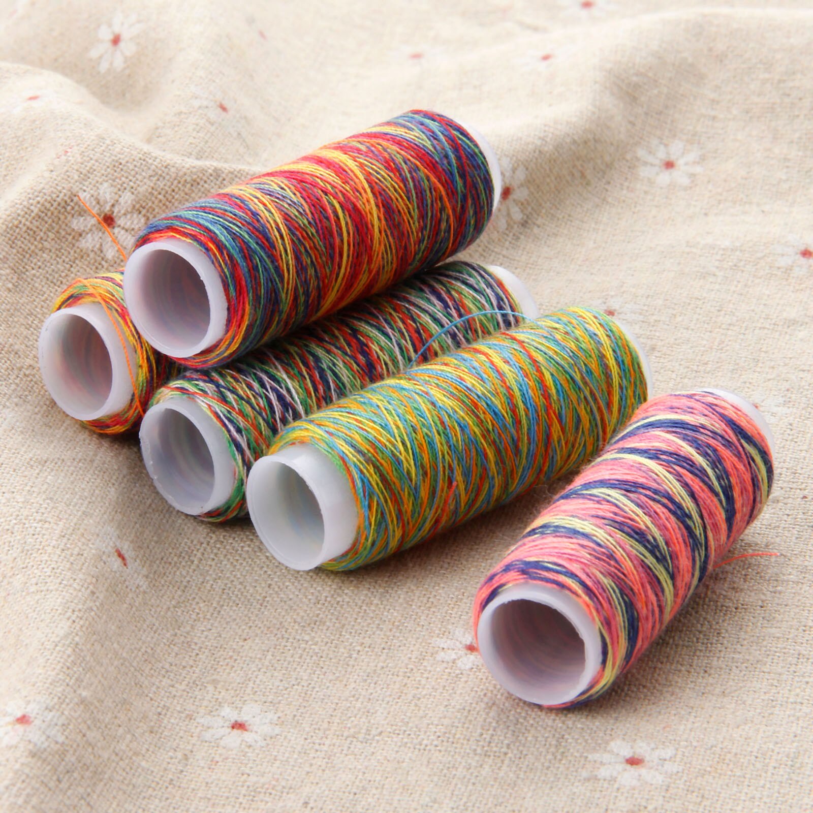 5pcs 110M Colorful Sewing Machine Thread Set Ployester Quilting Thread Embroidery Sewing Accessories