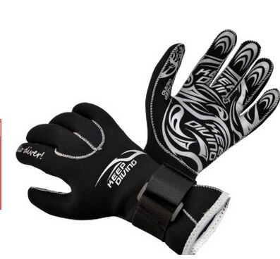 Guantes de neopreno de 3MM para buceo, equipo de esnórquel, antiarañazos, mantiene el calor, Material de traje de buceo, pesca submarina, para invierno: Gris oscuro / S