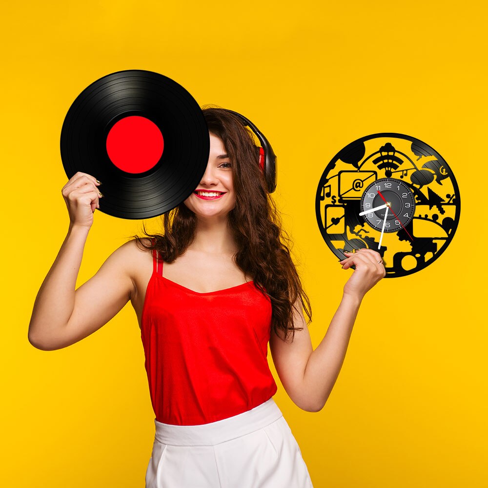 tipo strano chic esso computer Moderno Orologio Da Parete Ufficio Decorazione di Arte Ingegneri Vintage ▾ vinile disco Orologio Da Parete Del computer tipo strano nerd Regali