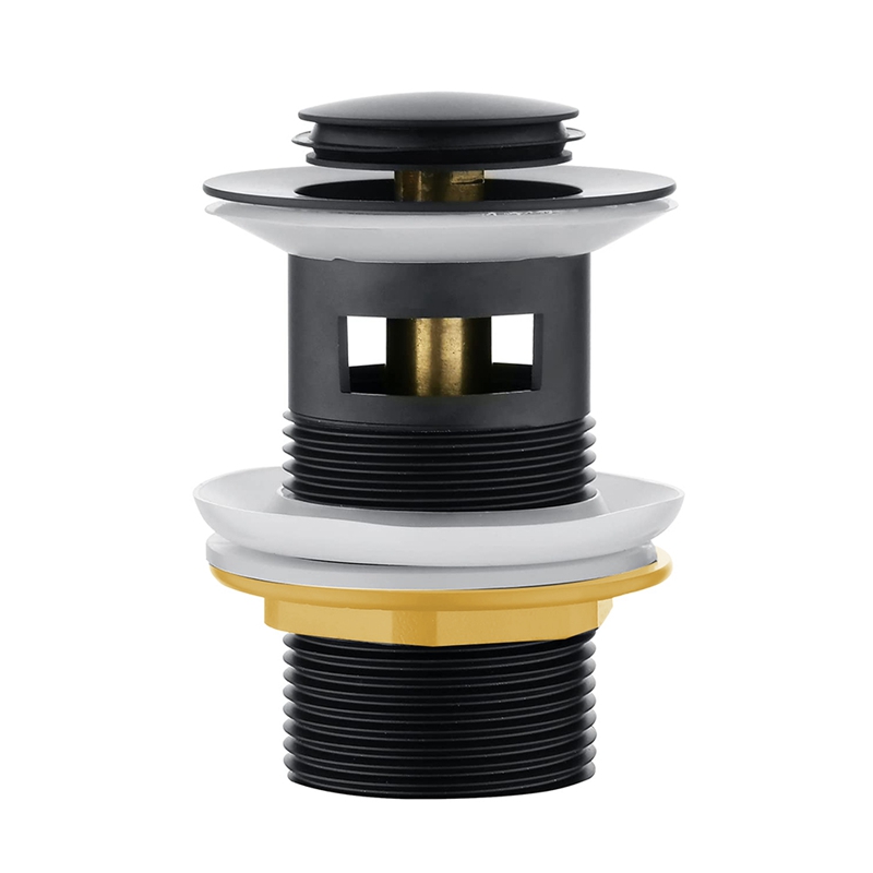 Sapho Minimal - Afsluitbare afvoerplug voor wastafel met overloop, ClickClack, chroom MI057