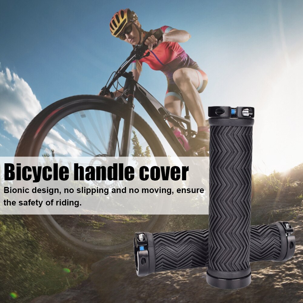 Fietsstuur handvatten hoes antislip zacht rubber fietsstuur eindgrepen dubbele vergrendeling voor racefiets mountainbike