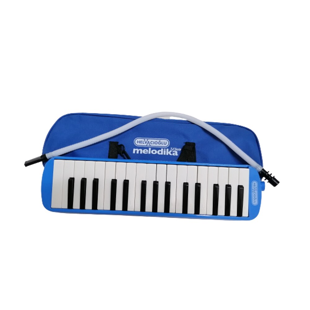 Piano mélodica avec sac de protection 32 touches, Harmonica Instrument de musique bon son, ensemble de flûte préscolaire: Blue
