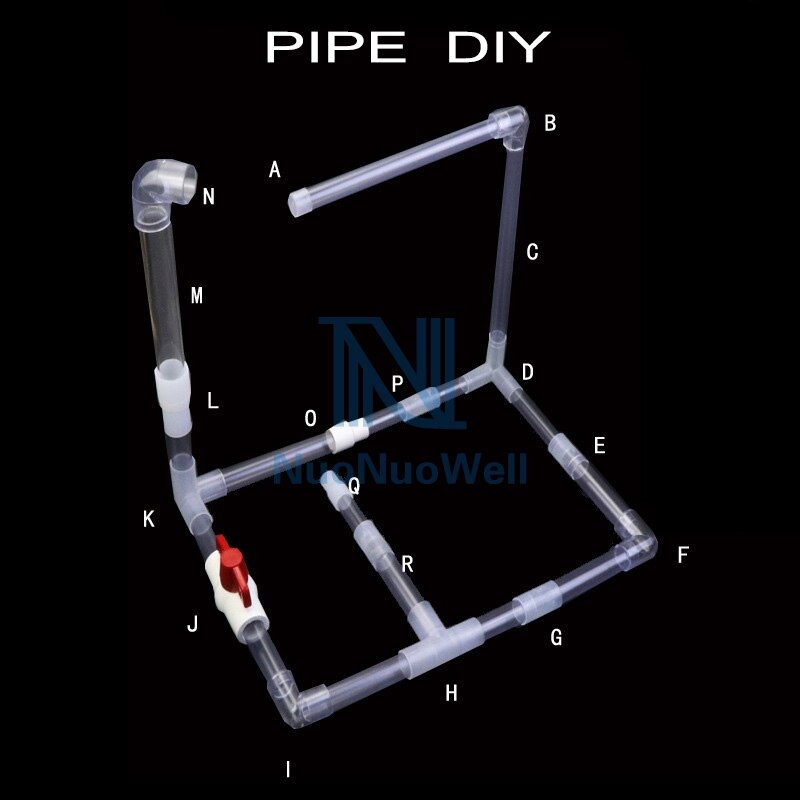 NuoNuoWell Out Dia. 16/20mm Transparent Pipe 1mm Thick PVC Hard Pipe Aquarium DIY Fittings 50cm x10pcs