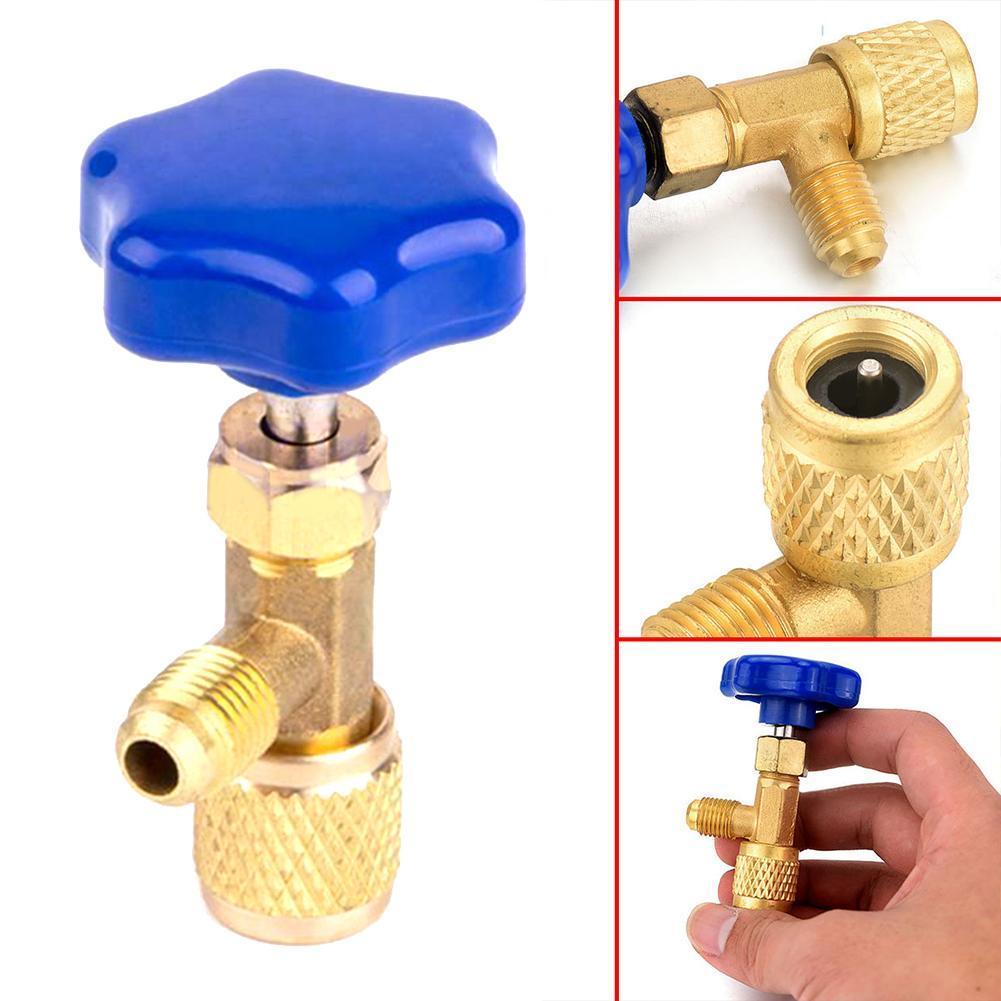 R134a airco autokraan 1/2 " acme tapper doseerklep auto  ac 90 graden luchtopening koelmiddel freonklep universele conditie
