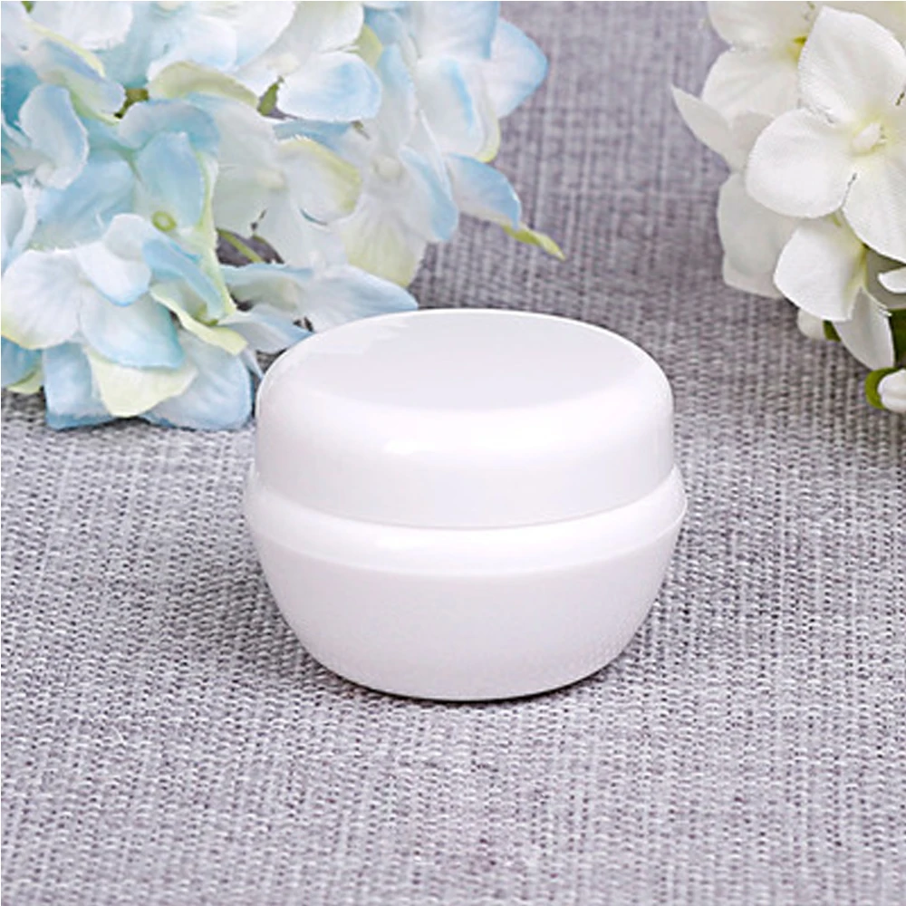 20 pz 5g 10g 20g 30g Vasetti Vuoti Campione Vaso Cosmetico Vasi Per Trucco con Coperchio Interno Crema Per Il Viso In Plastica Campione Contenitori Da Viaggio: BIANCO / 10ml