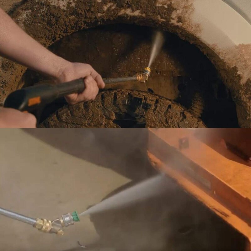 Universal power højtryksrenser sprøjtedysespidser og lynkoblingsdrejeadapterkobling 180 grader med 5 rotationsvinkler,