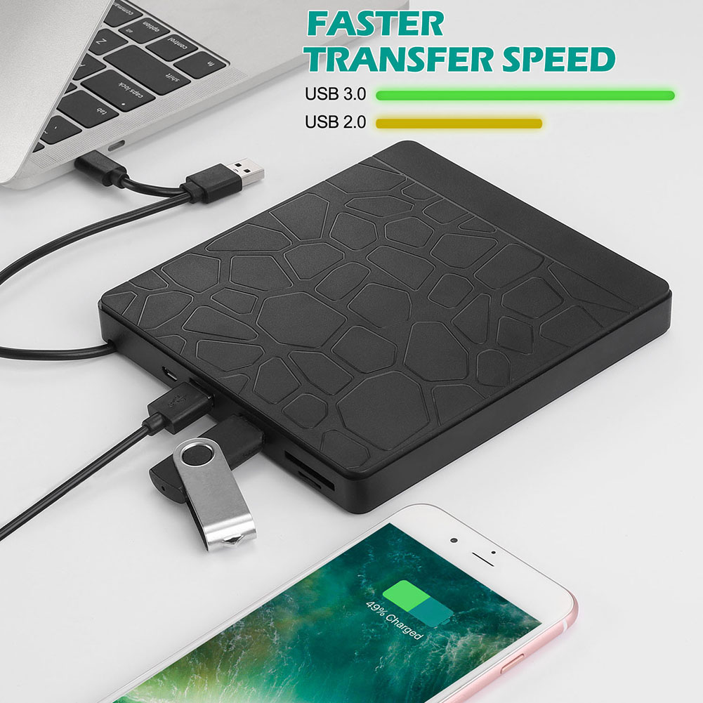 Usb 3.0 Externe Dvd Cd Writer Rom Disk Reader Draagbare Optische Drives Converter Slimline Sata 13 Pin Drive Kabel Voor pc Laptop