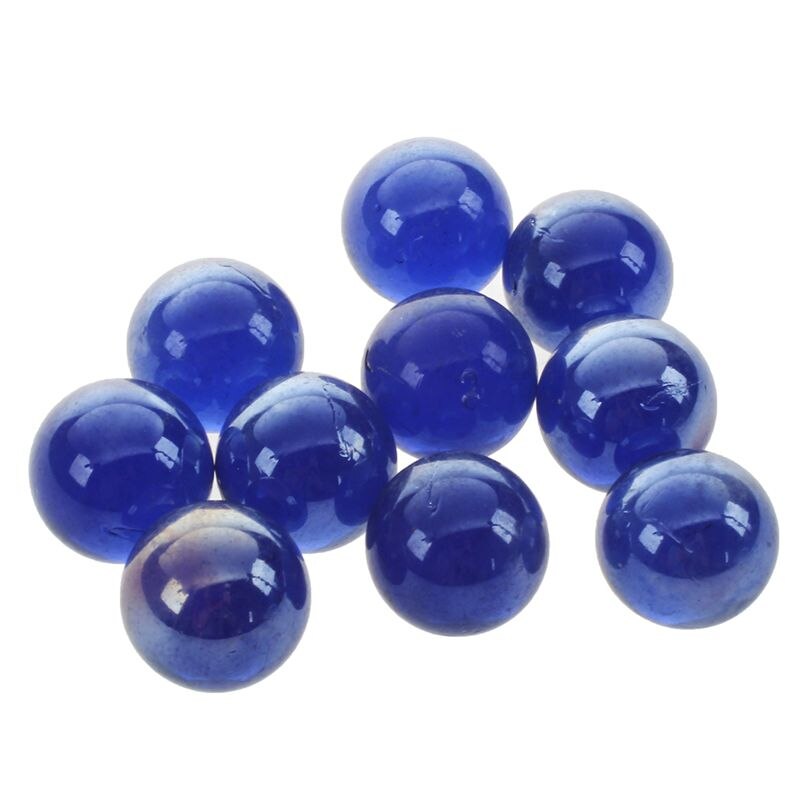 10 Pcs Knikkers 16Mm Glazen Knikkers Knicker Glas Ballen Decoratie Speelgoed Donkerblauw
