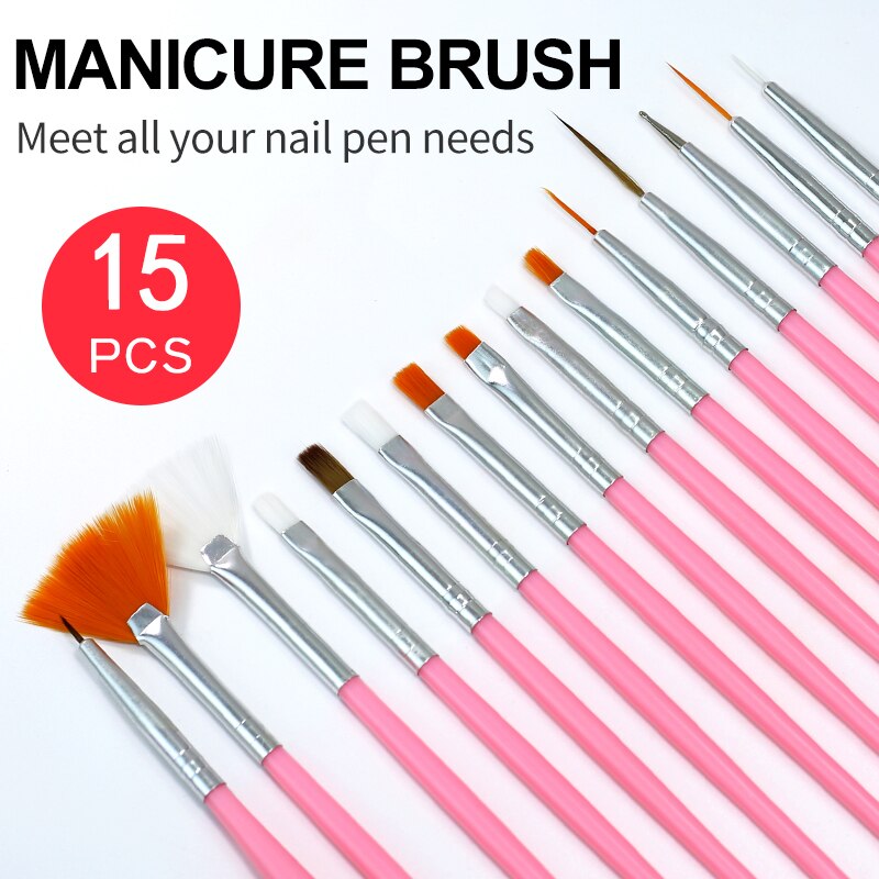 Arte Clavo 8PCS/Set Nail Art Brush Painting Flower Nail Tool Maincure Half Moon Shape Nail French Brushe Smile Petal Drawing Pen: plum