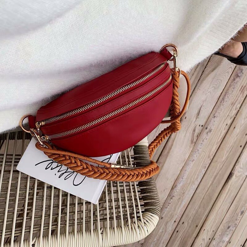 Chic Geweven Band Voor Vrouwen Meisje Mini Snoep Kleuren Sling Tassen Zacht Schouder Crossbody Tas