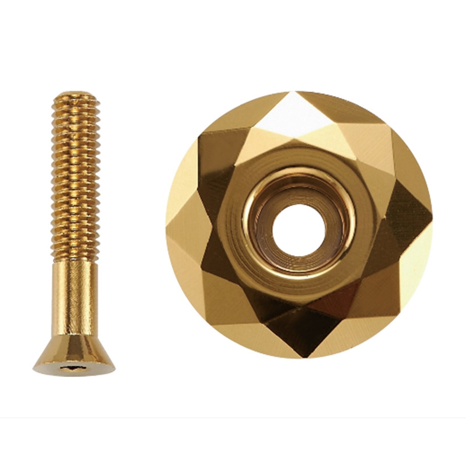 Bicycle Headset Top Cap Bike Top Tube Cap Color Bicycle Headset Top Cover for Mountain Bike Road Bike N66: Gold