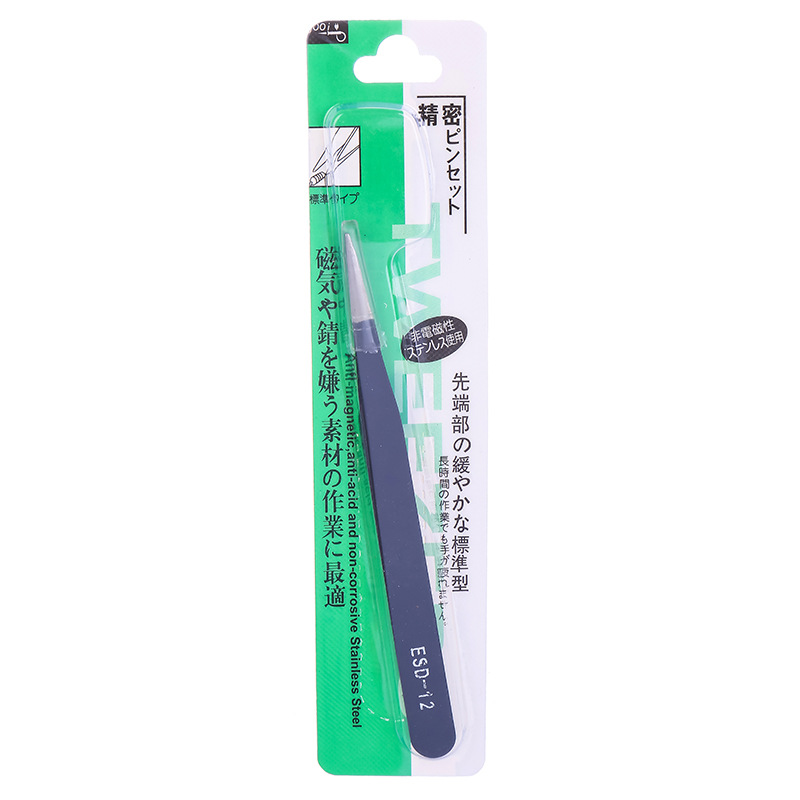 1Pcs Anti-statische Präzision Pinzette Wartung Werkzeuge Für DIY Schmuck Machen Hand Clip Pinzas Pincet Edelstahl ESD pinzette: green