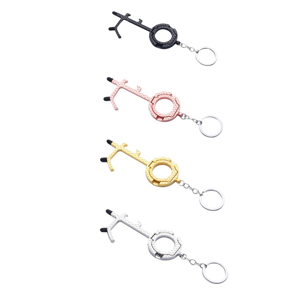 No-Touch Deuropener Lift Knop Contactloze Veiligheid Deur Opener Draagbare Key Bier Trigger Opening Deur