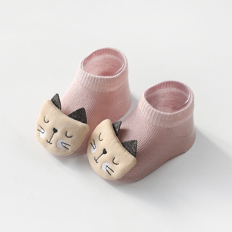 Schattige Pop Sok Voor Baby Jongen Meisje Katoen Antislip Cartoon Doseren Sokken Baby Meisje Kleding Accessoires Voeten Protector allseason: cat / xs 0-6 month