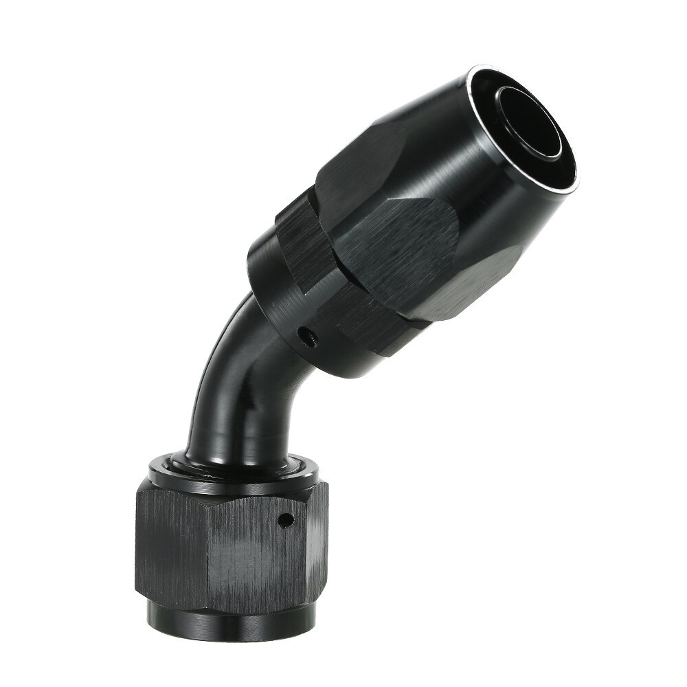 Een-10 AN10 Rechte 45 Graden Swivel Ptfe Brandstof Olie Gevlochten Slang Fitting 10 Een Gevlochten Slang Fitting An10 45 Graden