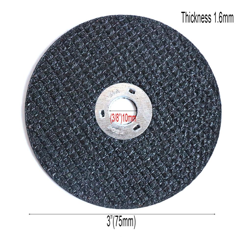 75mm 3" inch Resin Cutting Discs Cut Off Wheels For Metal Stainless Steel Abrasive Grinding Wheel Milling Cutter 1.6mm Thick