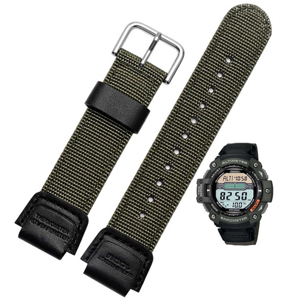 Bracelet en Nylon Bracelet de Montre Casio SGW-300 AQW-110 SGW-400H W-735H W-S200H AE-1000W AE-1200 AEQ-110W Remplacement Bracelet