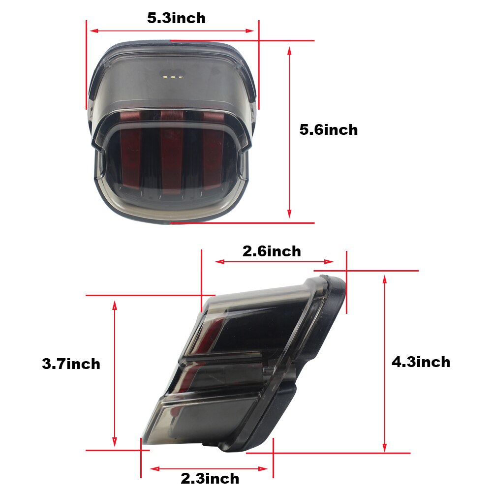 Led baglygte baglygte bremselys motorcykel til fede 883 1200 glidende bremselys