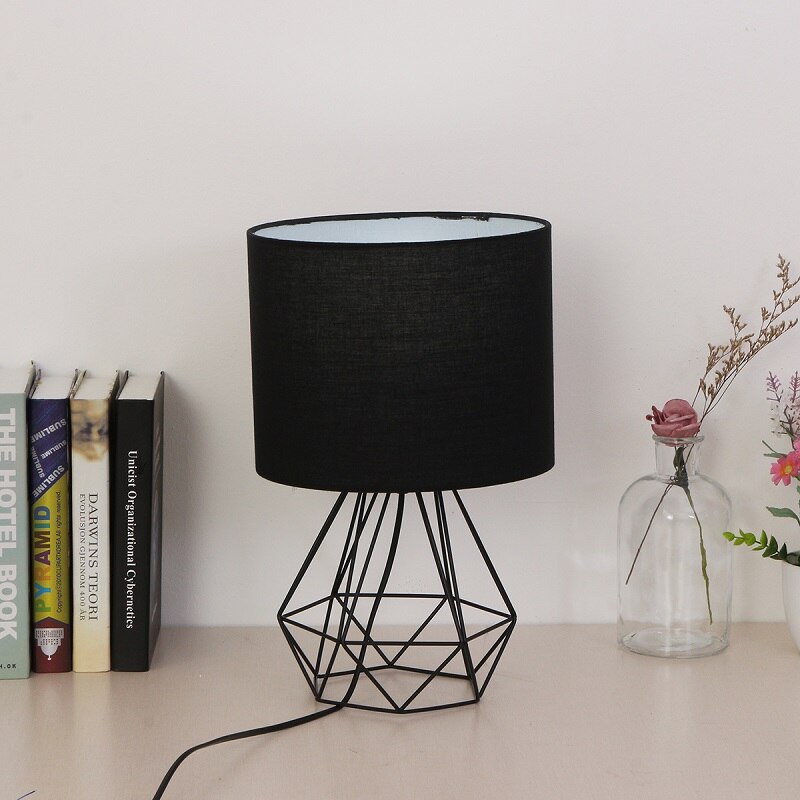 Geometrische Beugel Tafel Lampen E27 Lampvoet Decoratieve Retro Schaduw Tafel Lichten Nachtkastje Home Verlichting Voor Slaapkamer Woonkamer: Type3