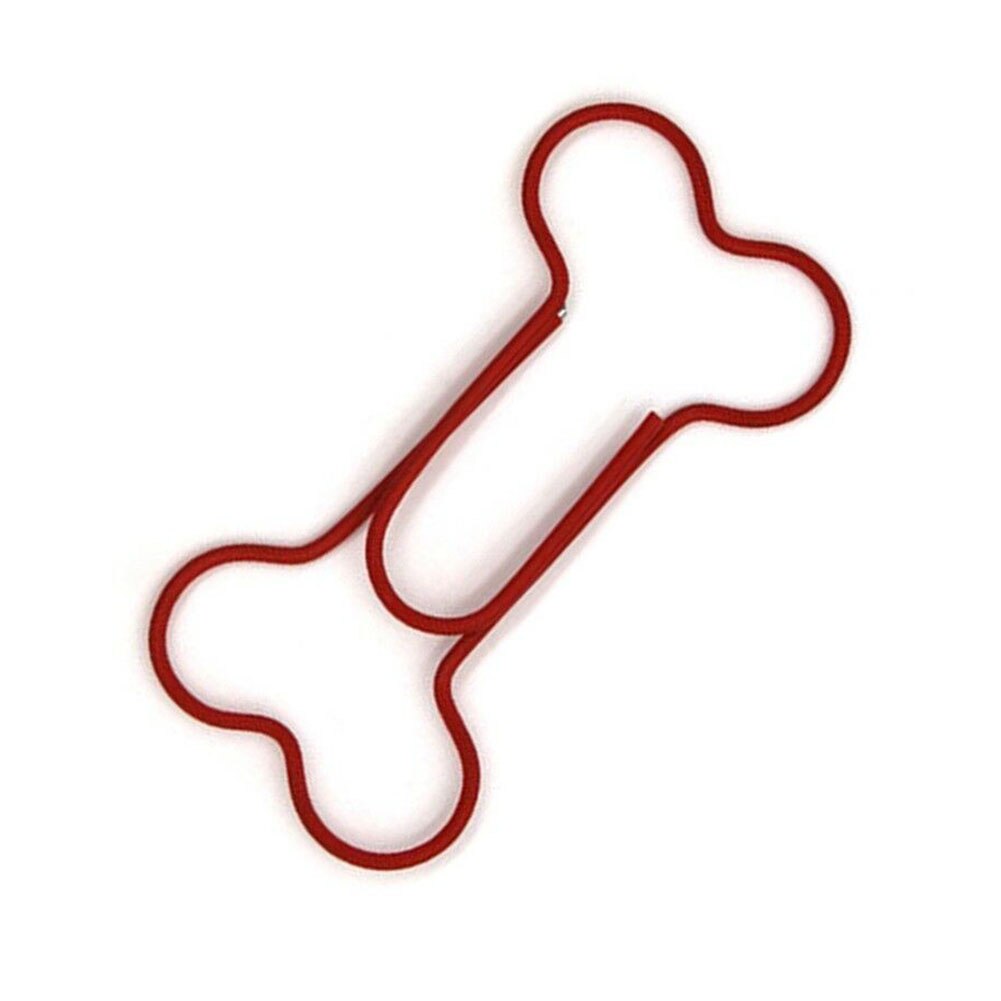 Student Dog Bone Shape Paper Clips Office Bookmark For Scrapbook Metal Useful Crafts 24pcs/pack School Supplies Art Projects