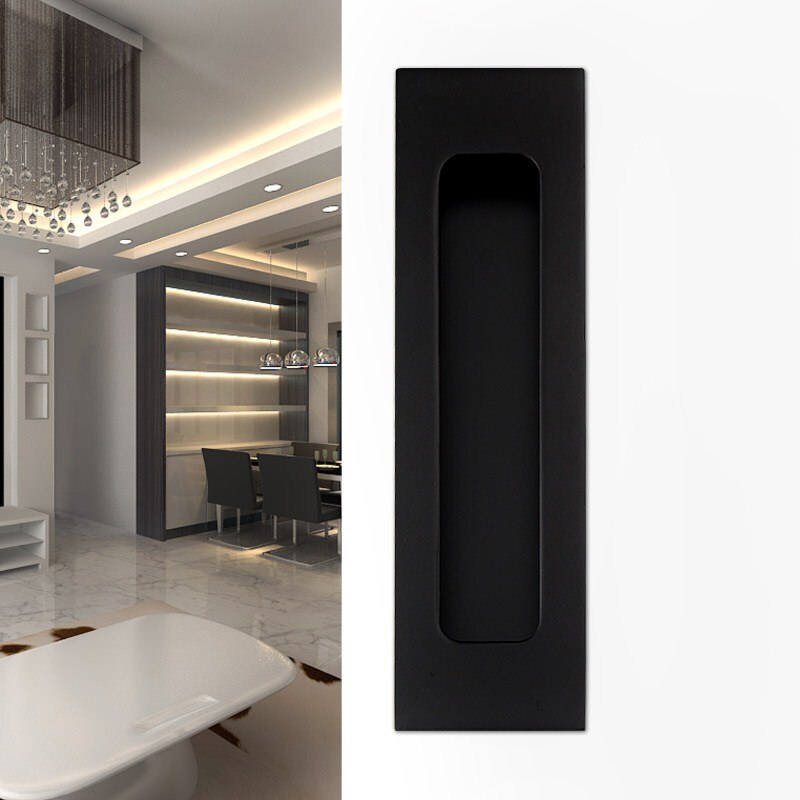 Dark pull embedded modern simple moving door small handle hidden drawer invisible sliding door handle hand button