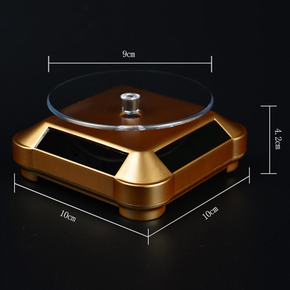 Akryl telefon display stander solenergi elektrisk roterende display stand bakke smykker tilbehør prop stand intet batteri inkluderet