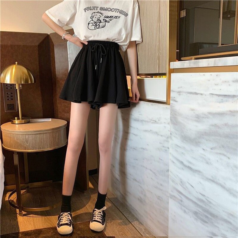 Pantalones cortos de cintura estrecha para mujeres, falda de 10-13-14-20-30 años de verano, para estudiantes de escuela secundaria y primaria