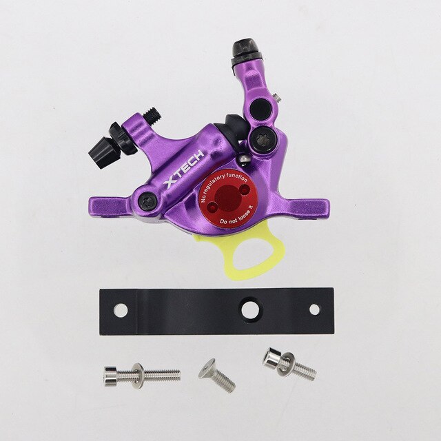 ZOOM Xtech-freno hidráulico de aleación de aluminio HB100 para patinete eléctrico Xiaomi M365/Pro, mejora de frenos de disco M365: Xetch Purple Adapter